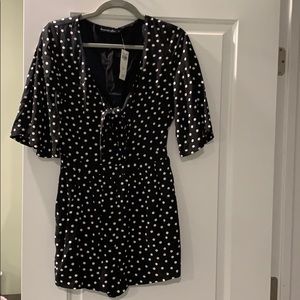 Abercrombie tie-front romper